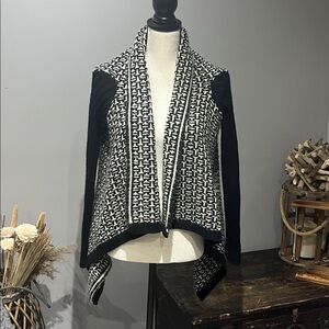 Ayla from Anthropologie Black and White Knit Sweater